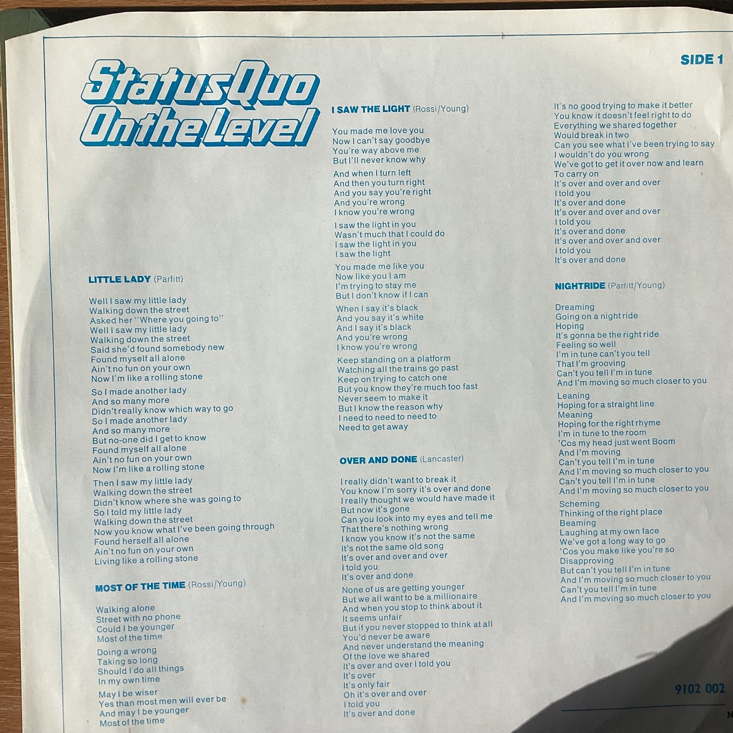 Status Quo - On the Level
