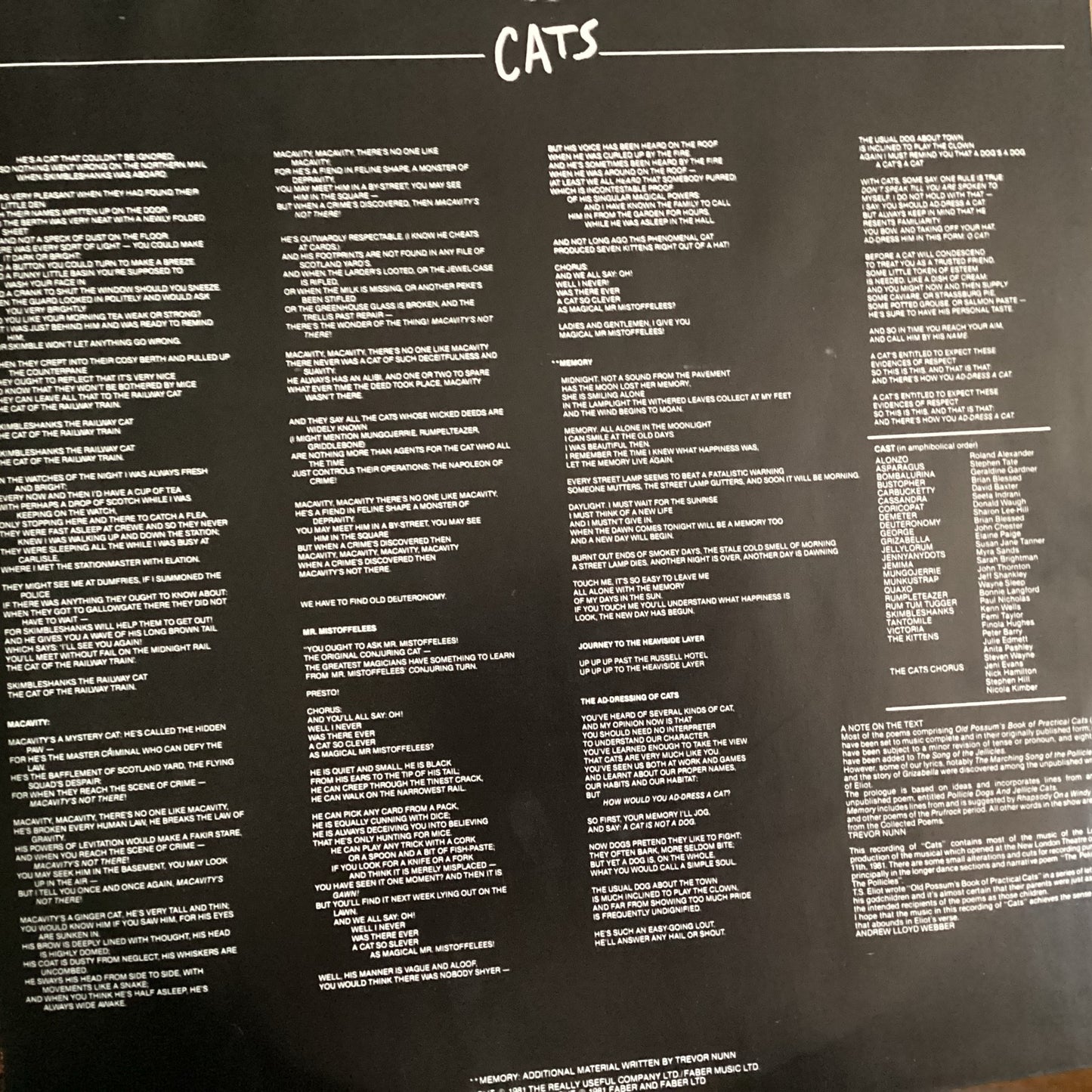 Andrew Lloyd Webber - Cats